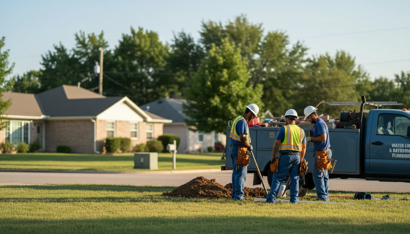 Residential water line and bathroom plumbing service in Kirby, OH